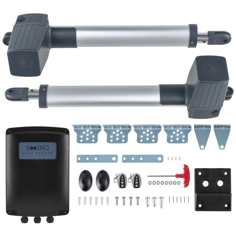 CO-Z Automatic Dual Swing Gate Opener with Remote Controls for 20ft 1300lb Gates