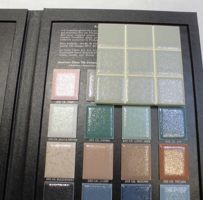 1 pc. Ceramic Tile *Greenest* Scored by American Olean 4-1/4" (NOS) Crystalline gallery