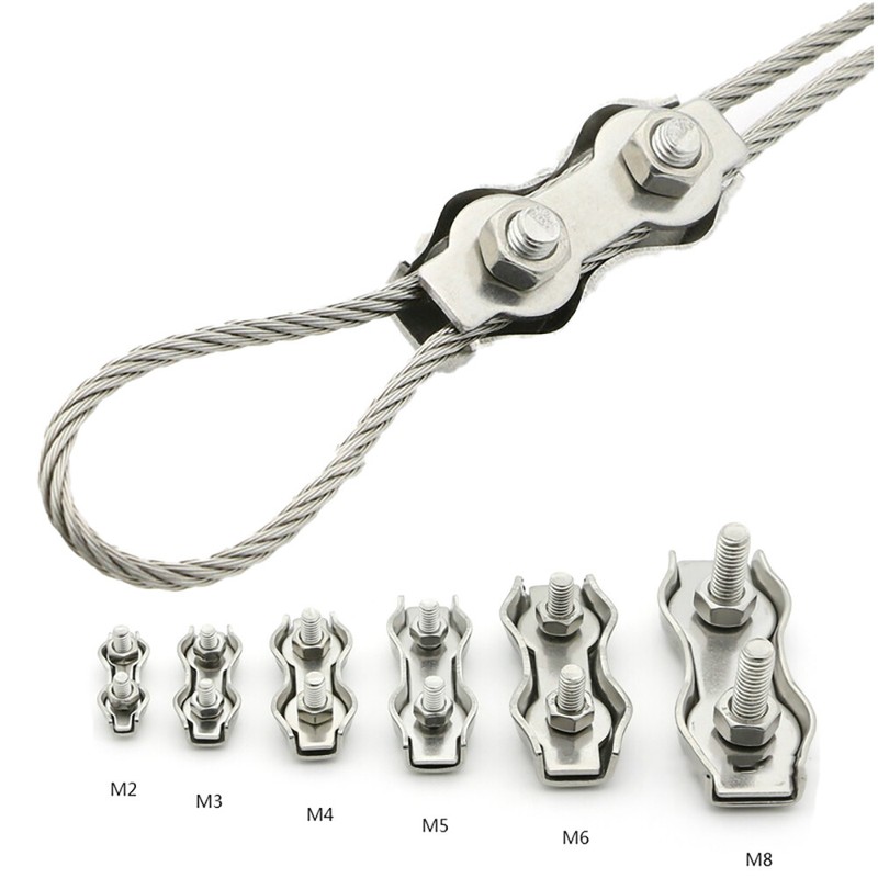 Wire Rope Clamp Thimble Simplex Duplex 2mm 3mm 4mm 5-32mm 316 A4 Stainless Steel gallery