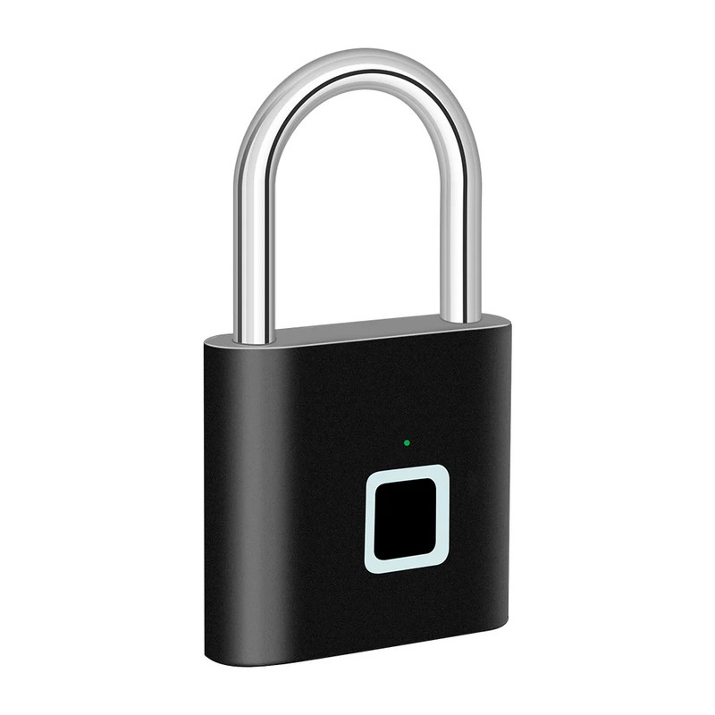 Keyless Fingerprint Padlock USB Rechargeable Waterproof 0.2s Unlock Zinc
