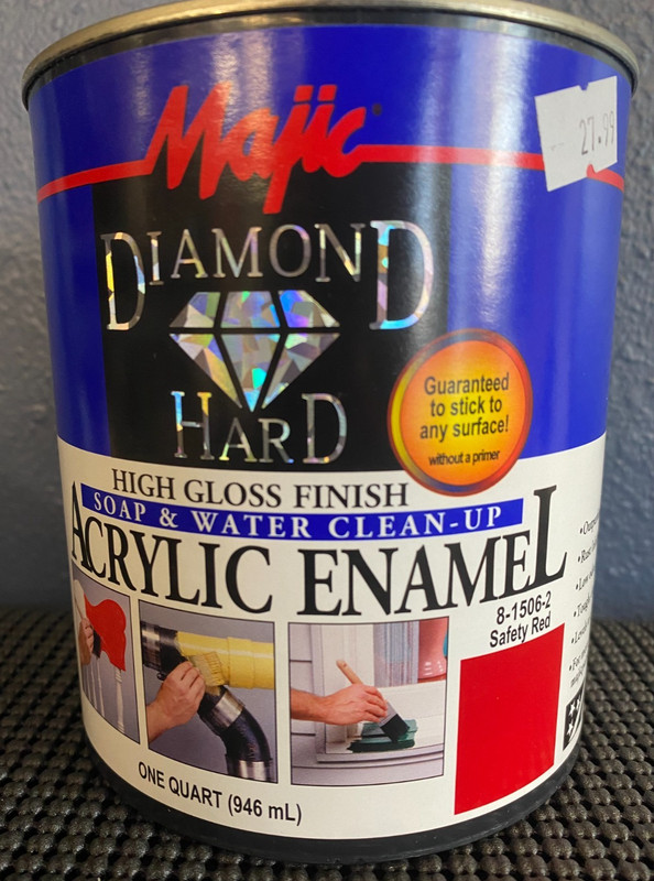 Majic Diamond Hard Acrylic Enamel High Gloss Safety Red 1 Quart