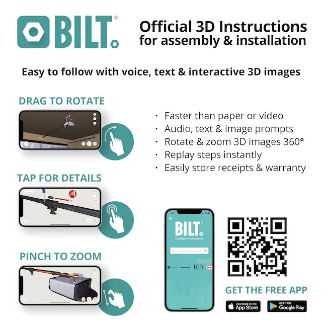 Chamberlain 1-1/4 HPS Smart Compatible Belt Drive Garage Door Opener - B6753T gallery