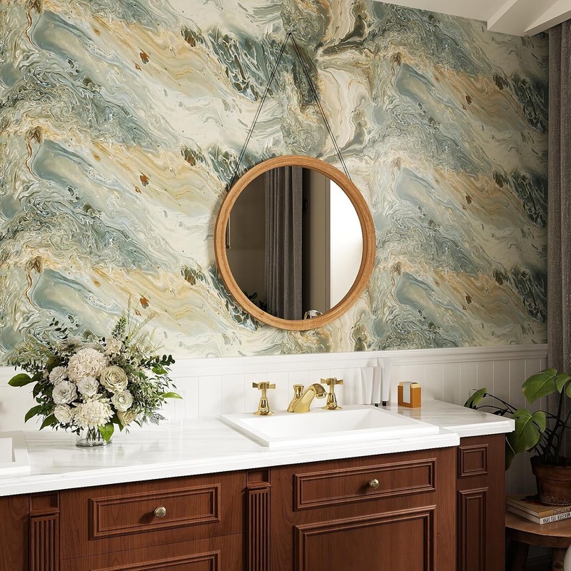 Liquid Marble Contact Paper Waterproof Removable Thick Countertop Protector gallery