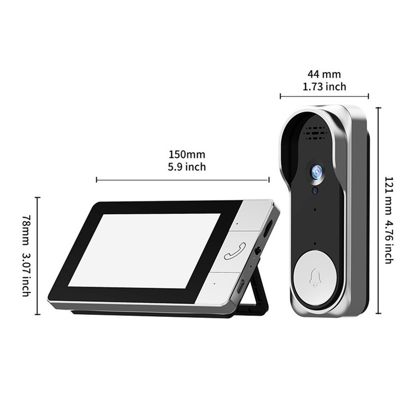 1080P Wireless Security Smart Doorbell Intercom Two-Way Video Camera Bell Chime* gallery