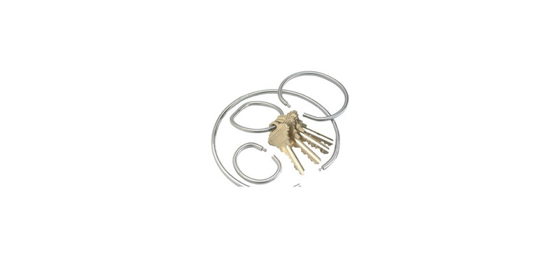 Key Systems Inc 279 Tamper-Proof Stainless Steel Key Ring, 1″ Diameter
