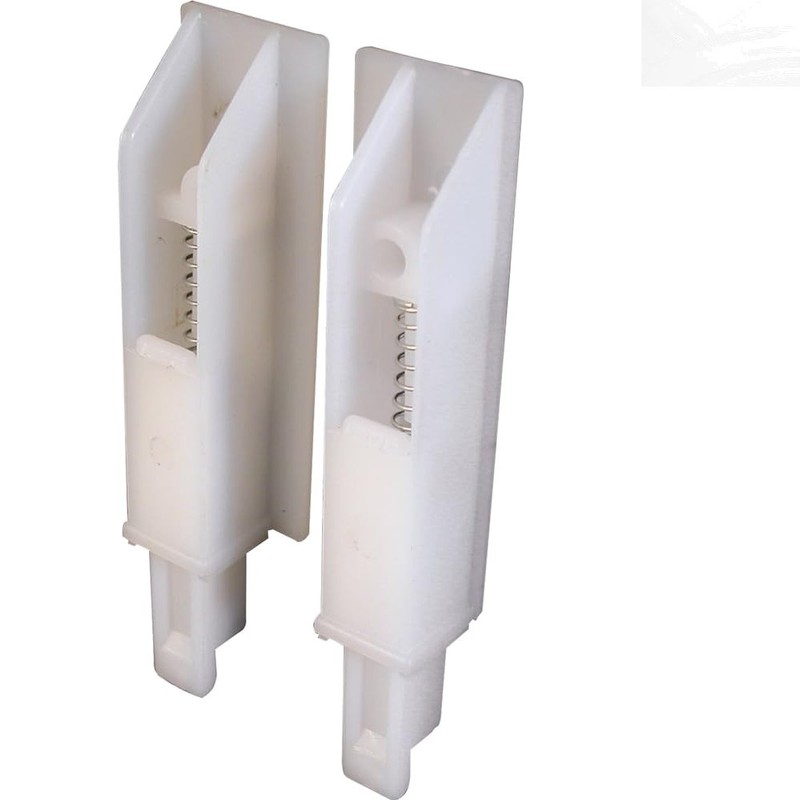 Single Pack White Plastic Wardrobe Door Guide – Easy Install & Adjustable Height
