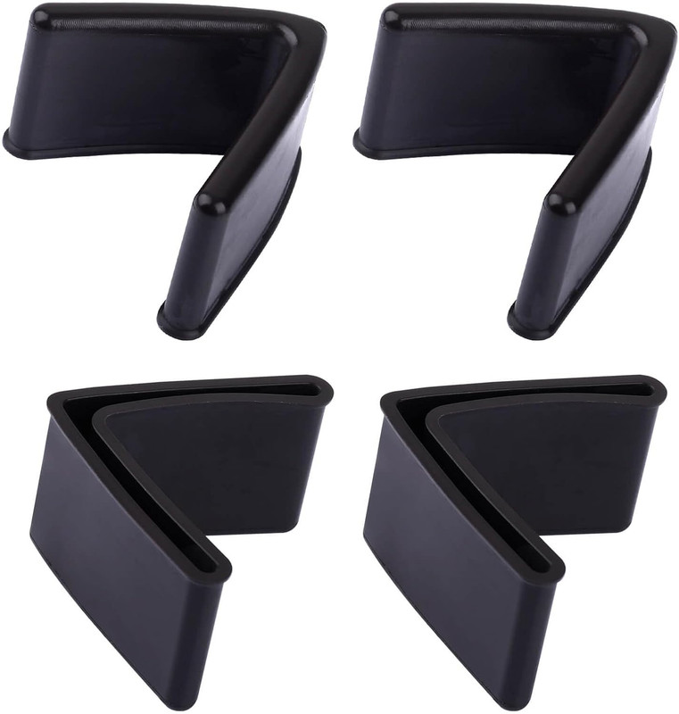 Metal Bed Frame End Caps, L Shape Rubber End Caps for Metal Bed Frame Feet 1-... gallery