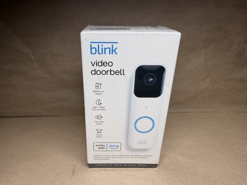 Blink Smart Wi-Fi Video Doorbell Wired/Battery 2 Way Audio W/ Alexa White