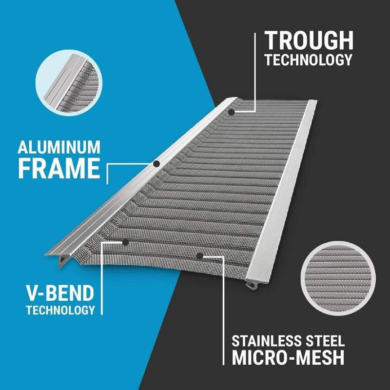 48 FT Contractor Grade Micro-Mesh Gutter Guard - Rust Resistant Design gallery