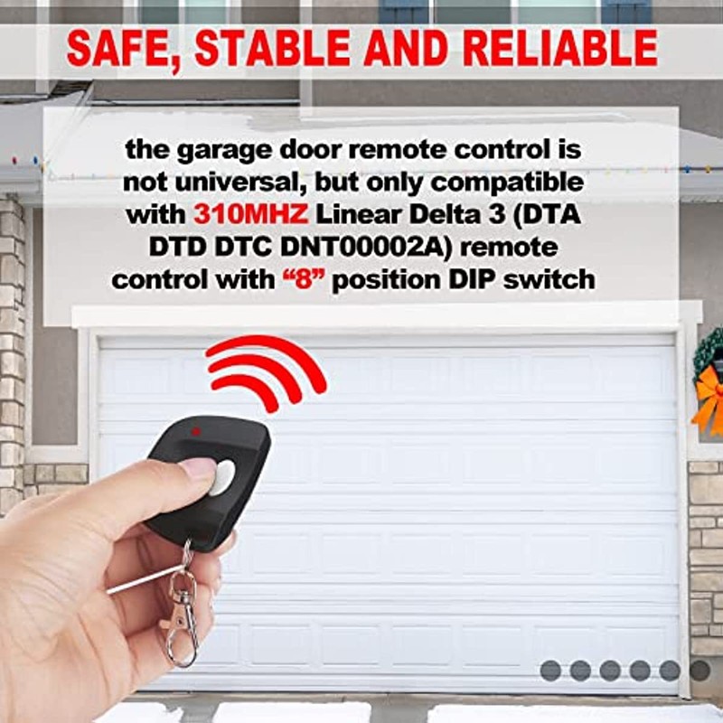 For Linear Garage Door Transmitter 8 Dip Switch 310MHZ DT DTA DTD DTC DNT00002A gallery