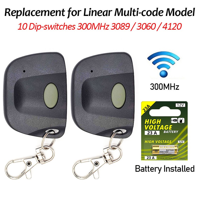 10 Digit Pins EZ Code Remote Control Garage Door Gate Opener Transmitter 300 MHz