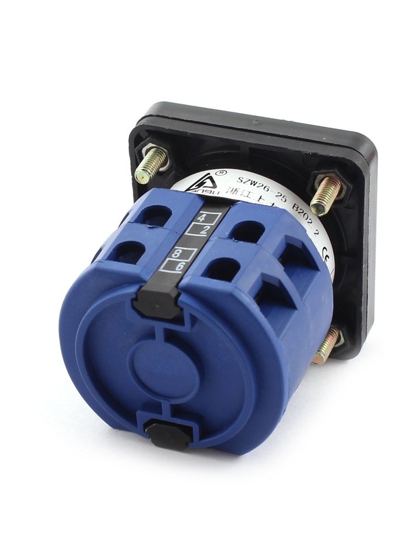 1Pcs Square Panel 2-Pole 3-Position Momentary Universal Rotary Changeover Switch gallery