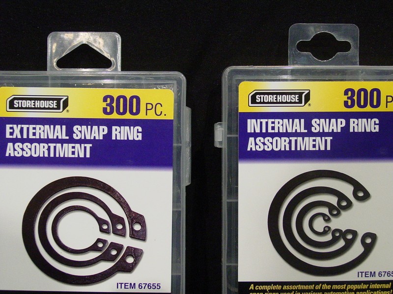 INTERNAL & EXTERNAL Snap Ring Retaining Assortment Kit for use w/ Pliers on Sale