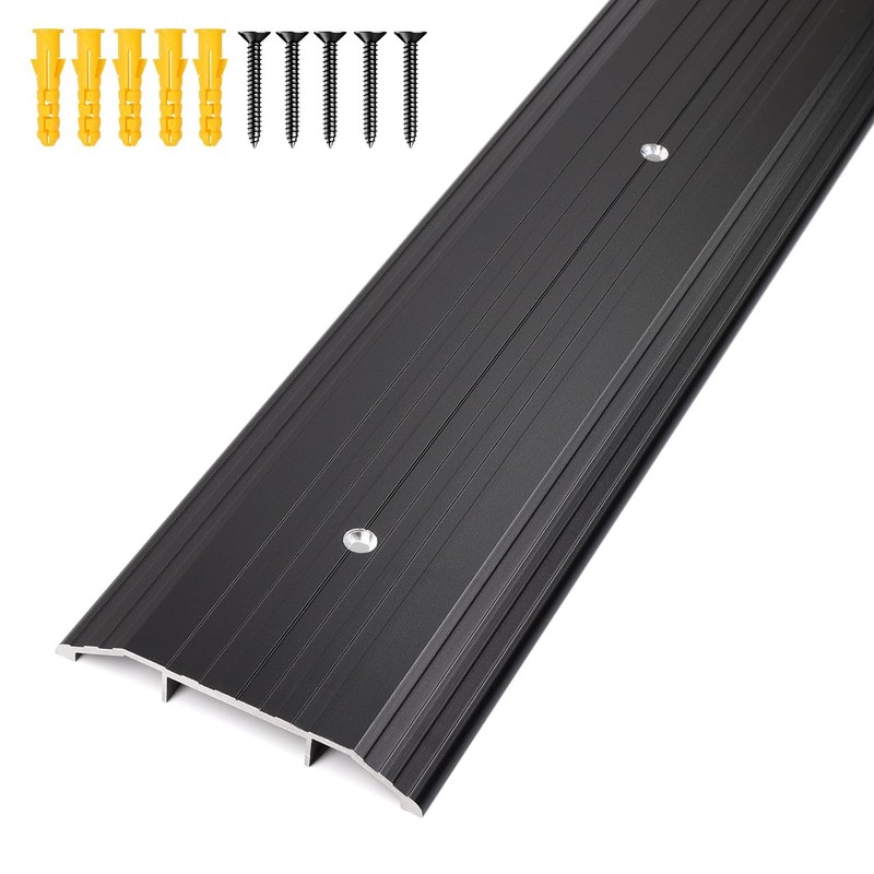 Aluminum Threshold Strip Floor Transition Door Ramp Commercial Black 36×4 In