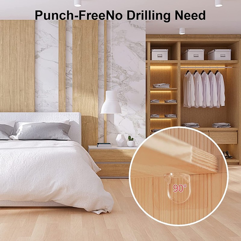 24PCS Punch Shelf Support Peg-Self Adhesive Shelves Clips for Kitchen4289 gallery