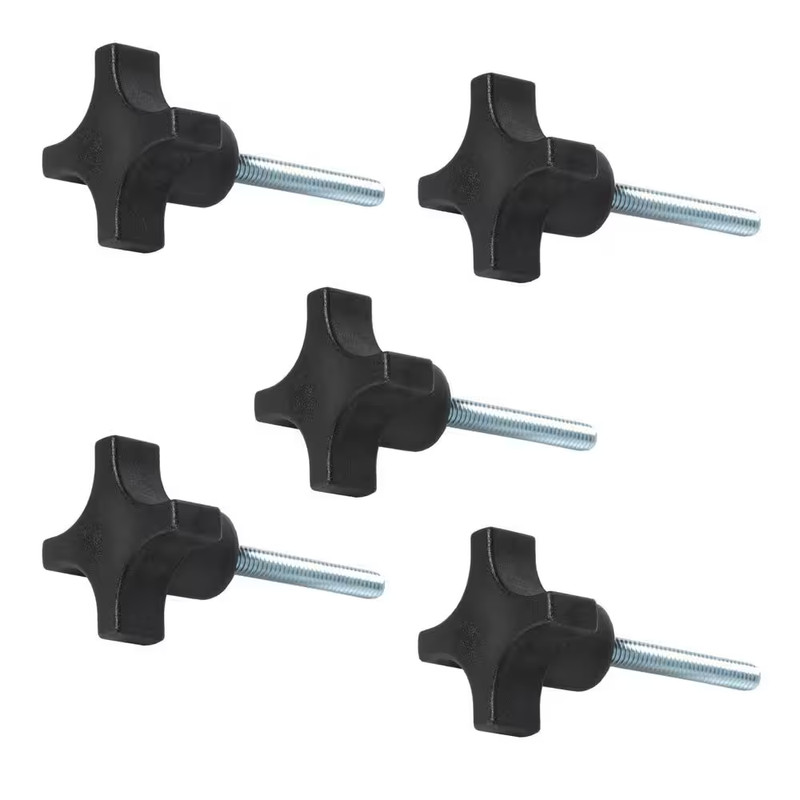 1/4 In.-20 In., 2 In. L 4-Point Stud Knob (5-Pack)