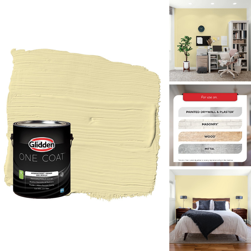 Glidden Interior Paint Premiumr Yellow Interior Paint /Star Bright One Coat Flat