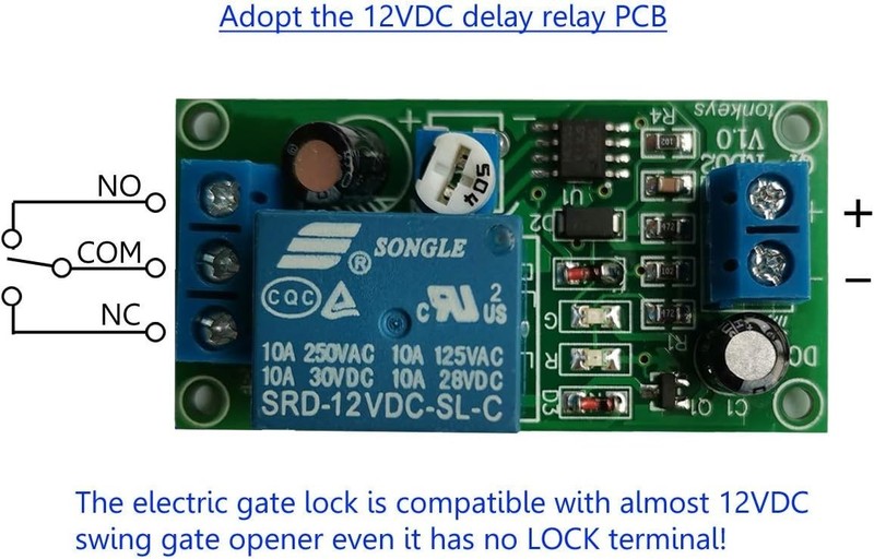 Universal 12V Automatic Electric Gate Lock - High Security for Swing Gates gallery
