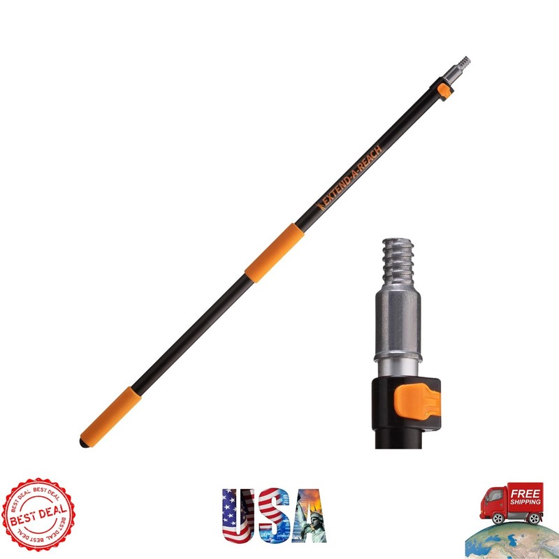 Lightweight 8ft Telescopic Pole: Perfect for Painting, Dusting & Window Care