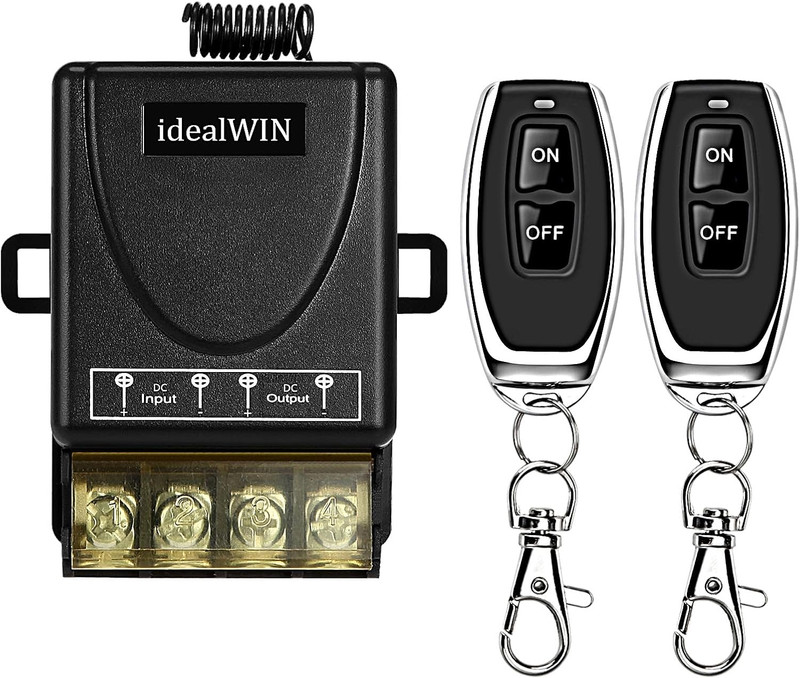Wireless Remote Switch with 328 Ft Long Range,Dc 12V/24V/48V/72V Current Rating