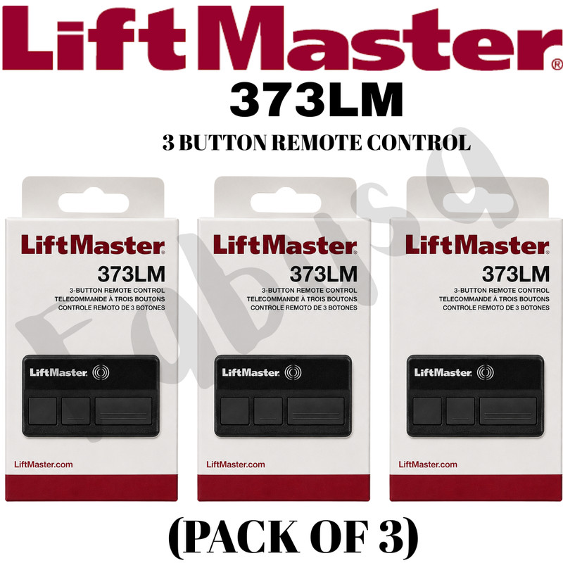 LiftMaster 373LM 3Button Garage Door Remote Control Black with Manual & Clip P#3