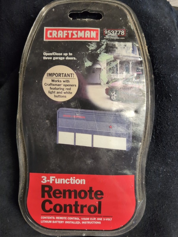 Craftsman 3-Function Remote Control 953778 Garage Door Opener – New1