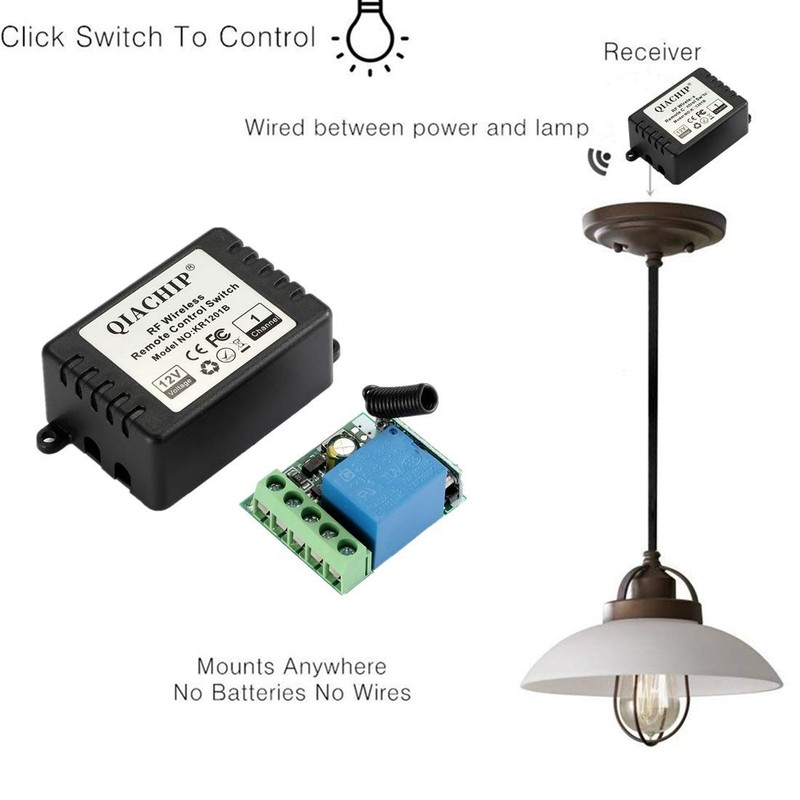 DC 12V RF Wireless Relay Remote Control 1 Channel 50m Range gallery