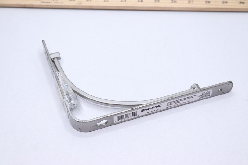 Stylewell Classic Arch Decorative Shelf Bracket Satin Nickel Steel 6″ x 8″