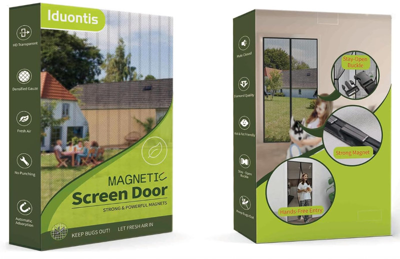 Magnetic Screen Door - Fits Door Opening 36 x 82 in, Actual Screen Size 38"x83". gallery