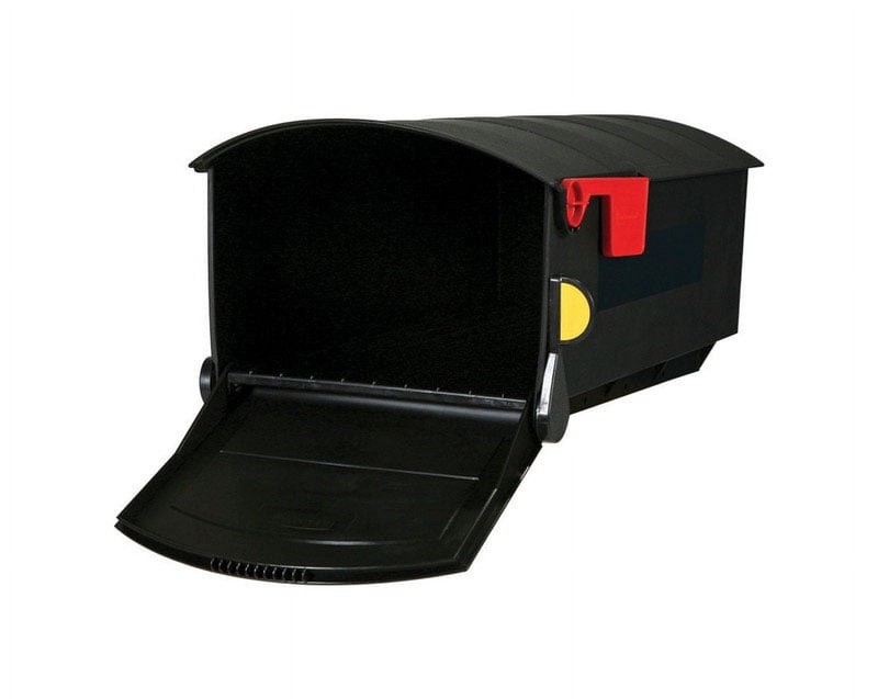 Mailboxes Patriot Plastic, Large, Post-Mount Mailbox in Black gallery
