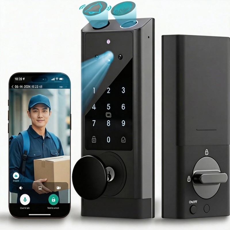 G1 StyleVideo Smart Lock with Camera & Doorbell, 6-in-1 Keyless Entry Door Lock$ gallery
