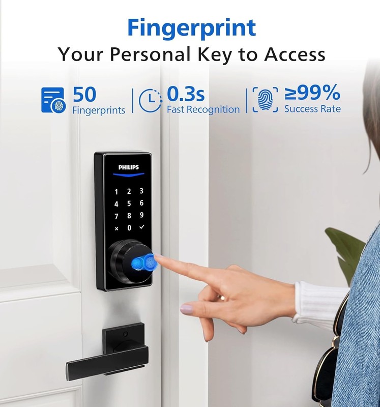 Philips Wi-Fi Smart Door Lock, Keyless Entry Door Lock App Control gallery