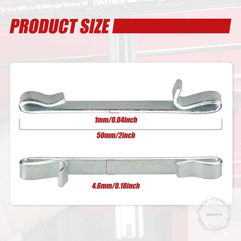 12 Pcs Early 2'' Double Loop Style Tool Box Drawer Slide Retaining Keeper Clips gallery
