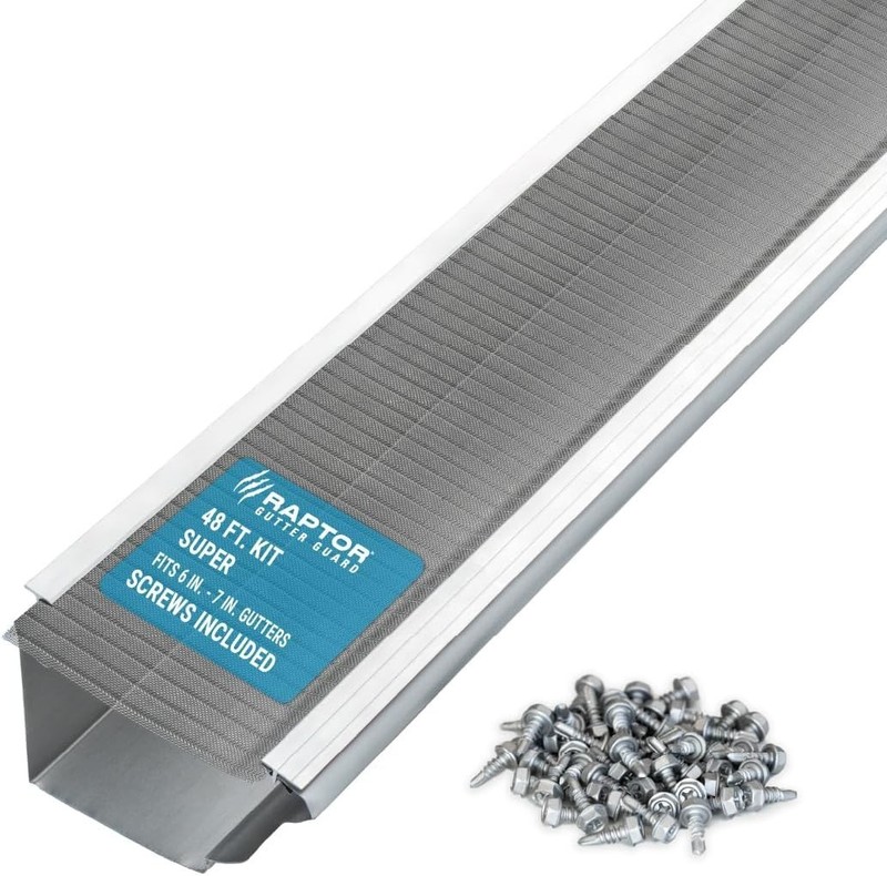 48 FT Contractor Grade Micro-Mesh Gutter Guard - Rust Resistant Design gallery