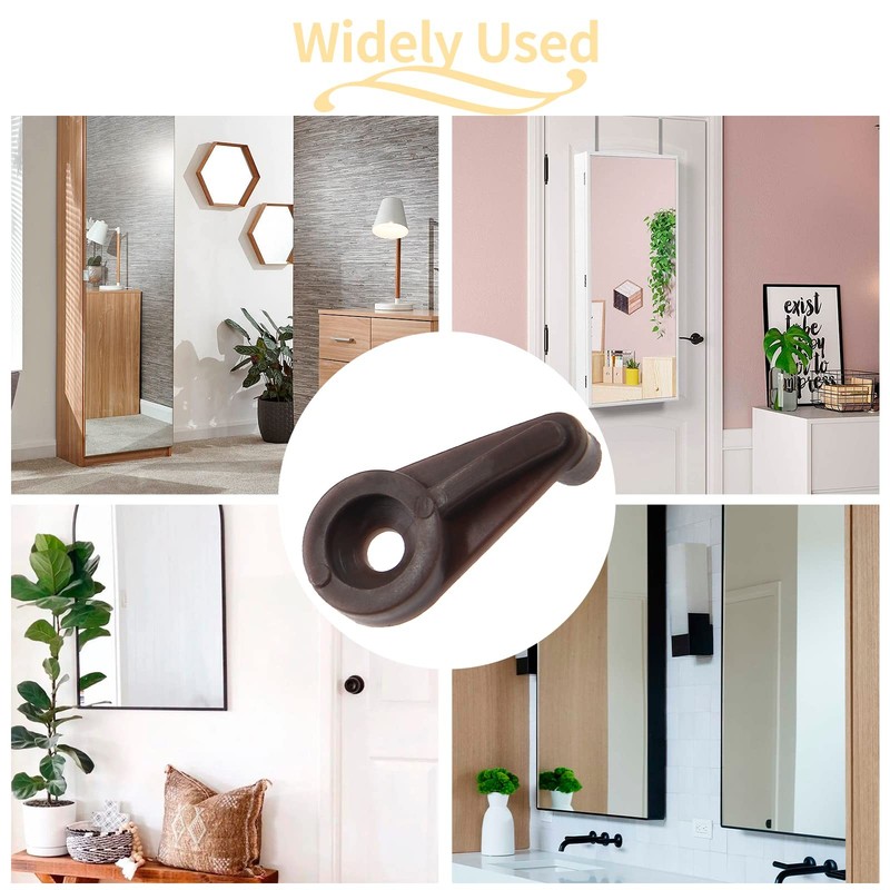 20 Pack Glass Window Clips Brown Retainer Clips, Glass Door Holder Cabinet Panel gallery