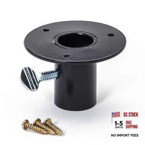 Mounting Flange for Standard 1″ Pole | 3″ Steel Disc, 1.0625″ Center Opening