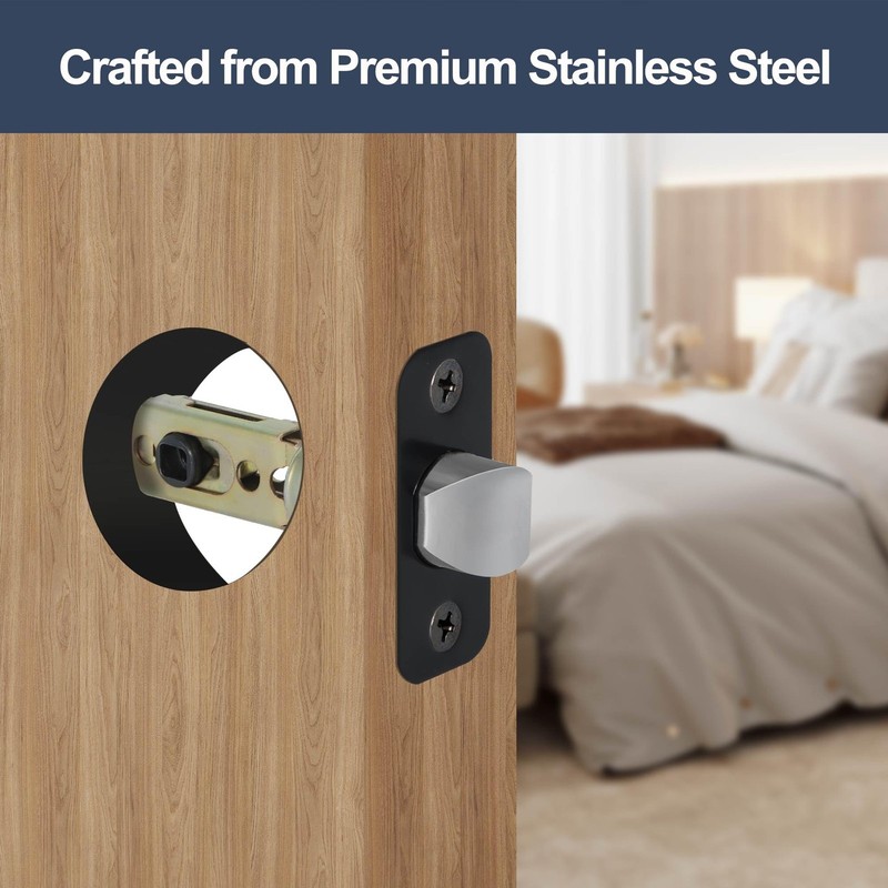 Door Latch Mechanism Replacement Adjustable Matte Black Lock Hardware 1 PCS gallery