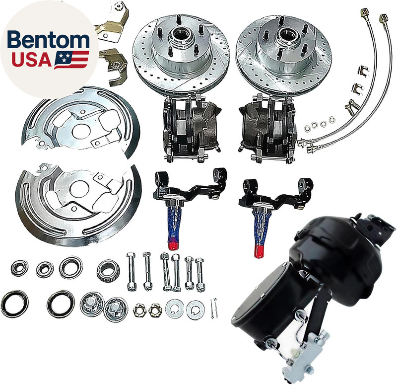 Front Disc Brake Conversion Kit W/ 9″ Power Brake Booster for 1964-1972 Chevy Ch