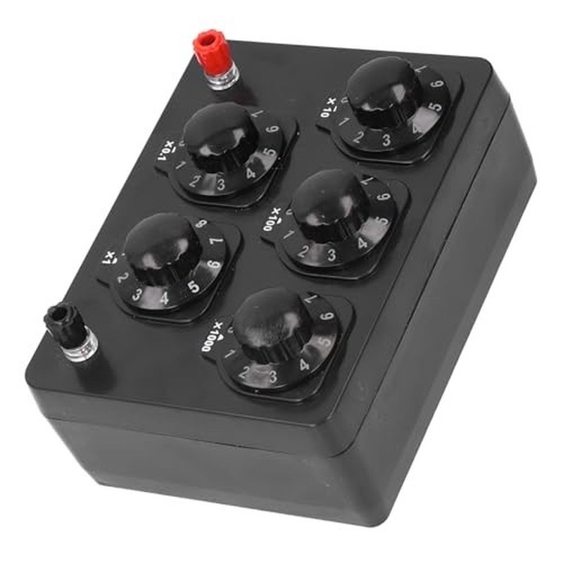 For Physics Lab Equipment Resistance Box 0 to 9999.9 Ohms 16.5x12.5x6.4cm gallery