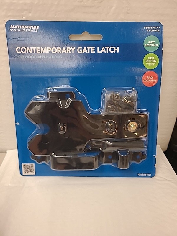 Nationwide Industries Contemporary Gate Latch w 9″ Handle Black Finish NW38310Q