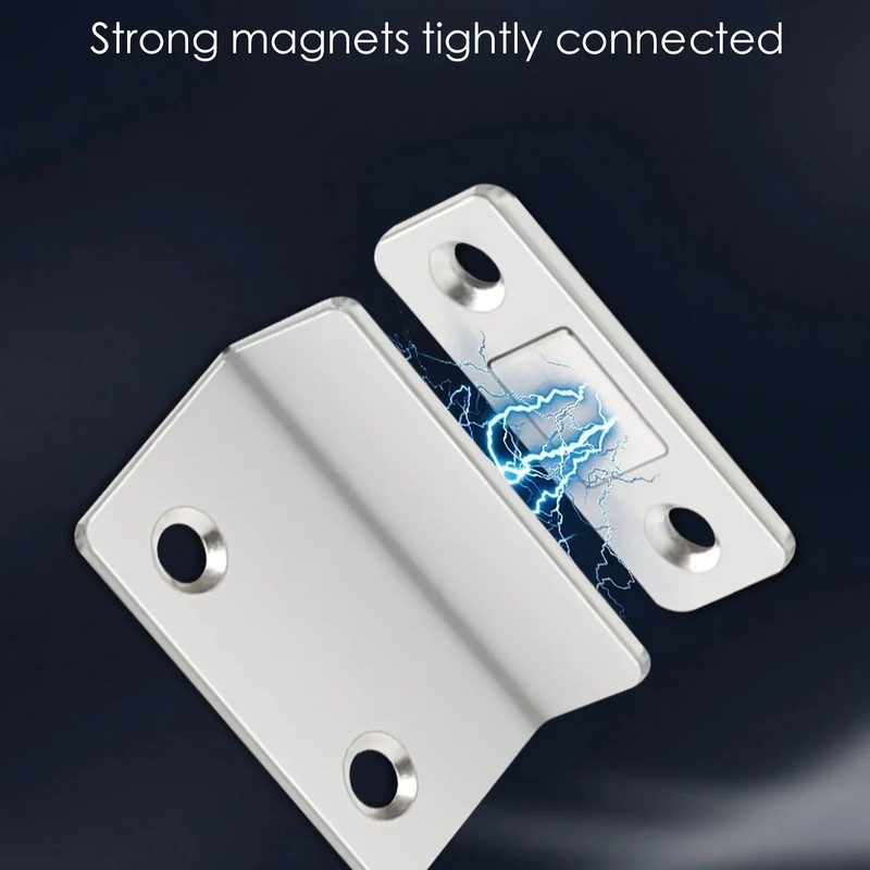 2pcs Magnetic Door Catch Latch Invisible Drill-Free Strong Adhesion for Doors gallery