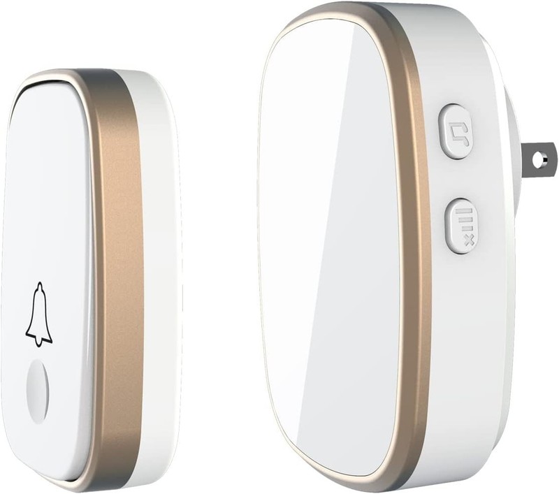 Versatile Wireless Doorbell - 5 Volume Levels, 1000ft Range & LED Alerts gallery