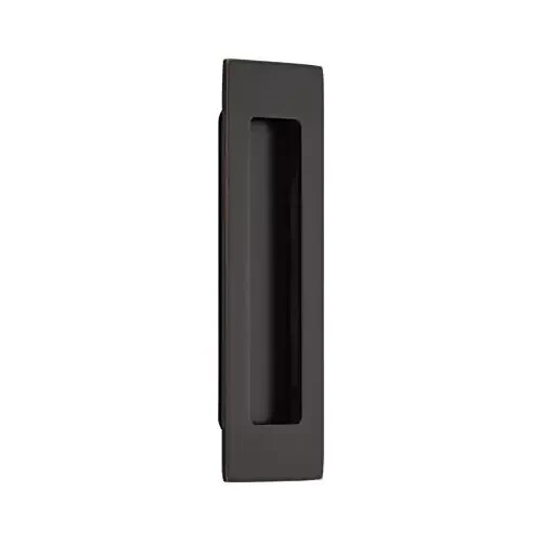 Emtek Modern Rubbed Bronze Rectangular 6 Inch Tall Rectangular Flush Door Pull