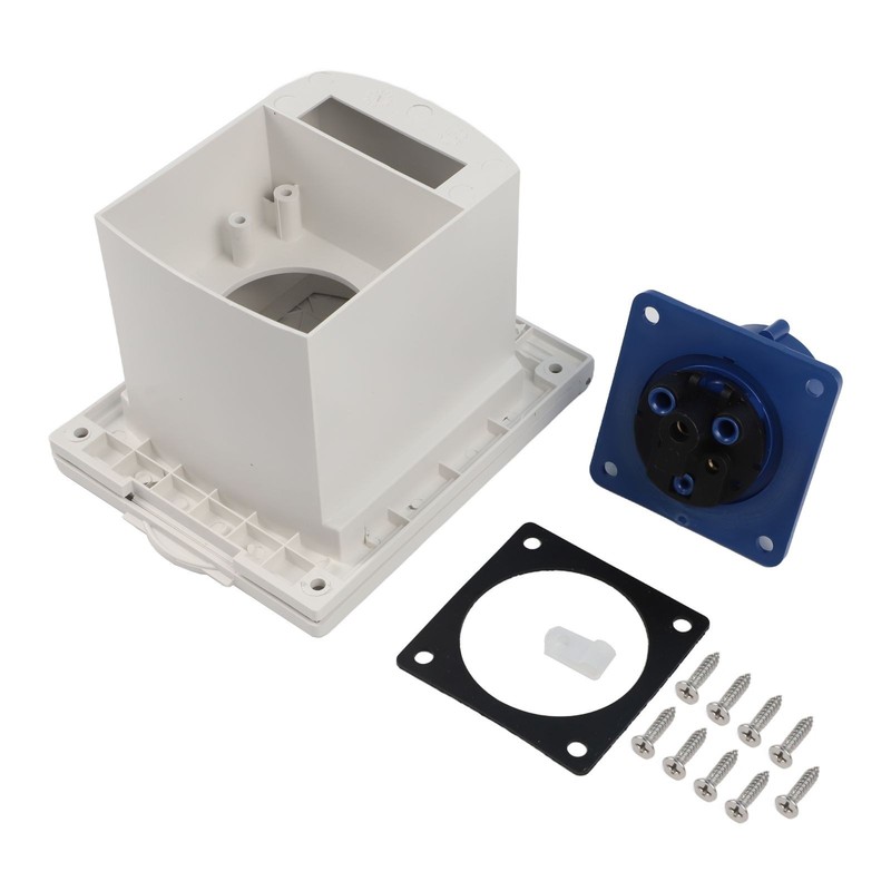 Waterproof External Socket for RV Campers Trailers 16A IP44 Plastic Material gallery
