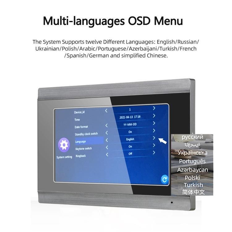 Tuya App Video 7" Touch Screen Intercom WIFI Home Phone 1080P Villa Doorbell gallery