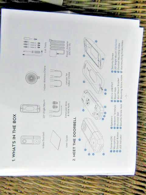 SAMZUY Smart Home 2K Wired Video Doorbell Motion Detect Wireless Chime Night Vis gallery