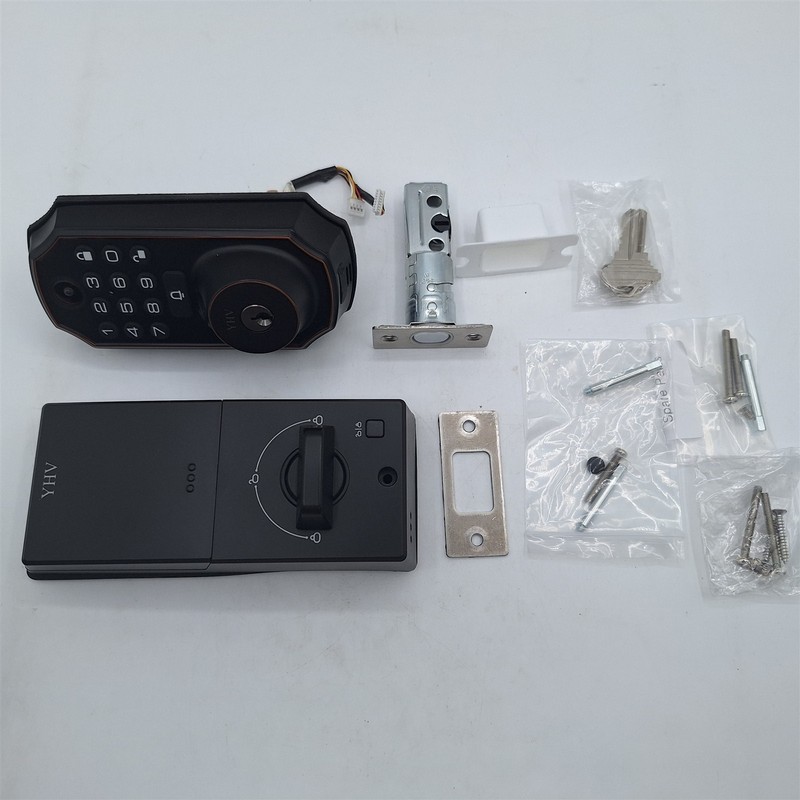 Keyless Entry Door Lock with Camera Fingerprint Smart Door Lock with App, Wi-Fi