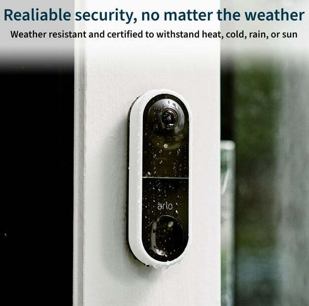 Arlo Essential Wired Video Doorbell, HD Video, 180° View, 2 Weeks USED