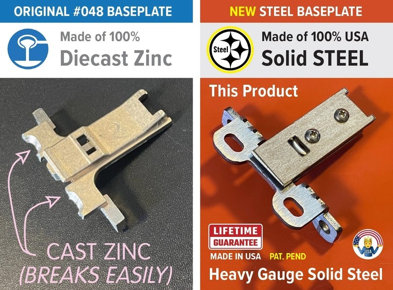 STEEL Clip-On Mounting Plate – Direct Replacement for GRASS 3000 Series #048