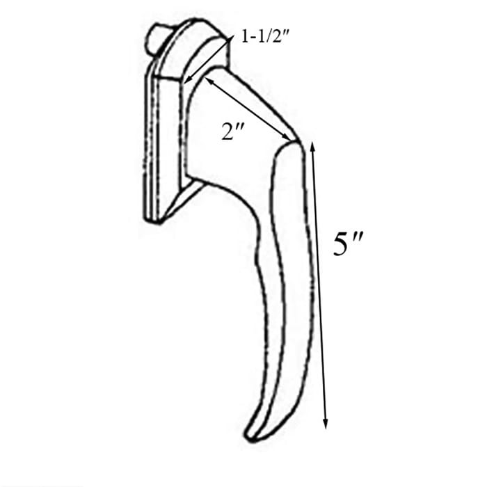 Andersen Perma-Shield Gliding Window Lock Handle 1765206 White LH/RH 5 gallery